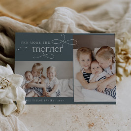 AUDREY Blue Niedlich Christmas Card Geburtserkläru Feiertagskarte