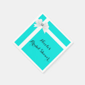 Audrey Blue & White Elegant Glam Diamond Bow Chic Serviette (Ecke)