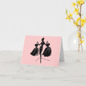 Audrey Card (rosa) Karte (Gelbe Blume)