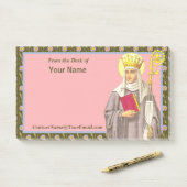 Audrey (Etheldreda) (P 003) 10"x6" Post-it Klebezettel (Auf Schreibtisch)