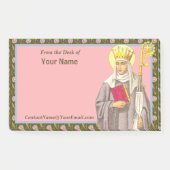 Audrey (Etheldreda) (P 003) 10"x6" Post-it Klebezettel (Vorderseite)