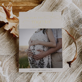 AUDREY Gold Foil Christmas Pregnancy Ankündigung