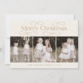 AUDREY Gold Modernes Foto Weihnachten (Vorderseite)