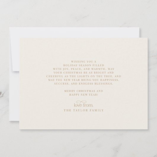 AUDREY Gold Modernes Foto Weihnachten (Rückseite)