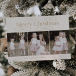 AUDREY Gold Modernes Foto Weihnachten<br><div class="desc">AUDREY Gold Modernes Foto Weihnachtskarte für Familien Vintage. Personalisieren Sie die Kartenvorderseite mit einem Foto,  Ihrem Familiennamen und dem Jahr. Personalisieren Sie den Rücken mit einem optionalen Urlaubsgruß oder Familiennachrichten und Ihrem Familiennamen.</div>