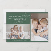 AUDREY Green Christmas Card Geburtserklärung Feiertagskarte (Vorderseite)