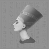 Audrey Hepburn Nefertiti Aufkleber (Vorderseite)