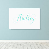 Audrey - Modern Calligraphy Name Design Leinwanddruck (Insitu (Holzboden))