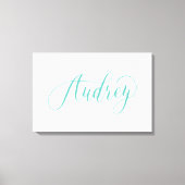 Audrey - Modern Calligraphy Name Design Leinwanddruck (Vorderseite)