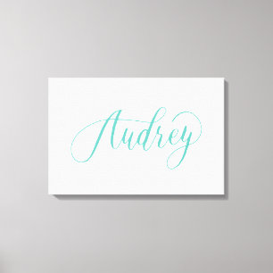 Audrey - Modern Calligraphy Name Design Leinwanddruck