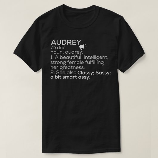 Audrey Name Audrey Definition Audrey Female Name A T-Shirt (Design vorne)