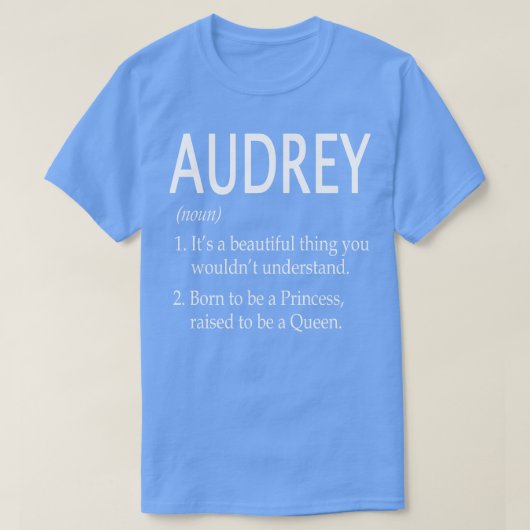 Audrey Name Gift T-Shirt (Design vorne)