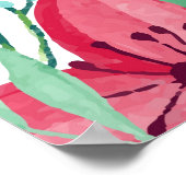 Audrey Name Sign Floral Typografie Gold Calligraph Poster (Ecke)