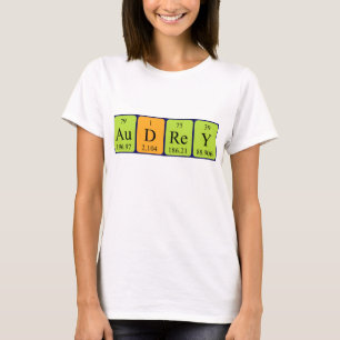 Audrey Namen-Shirt periodischer Tabelle T-Shirt