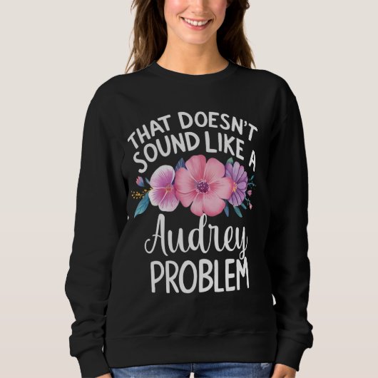 AUDREY Personalisierte Niedliche Blume Girls AUDRE Sweatshirt (Vorderseite)
