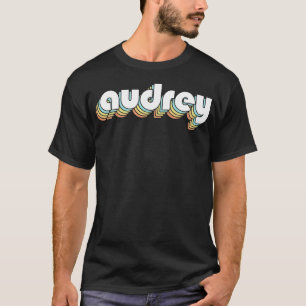 Audrey Retro Rainbow Typografie Faded Style T-Shirt