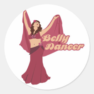 Audrey Rose Belly Dancer Runder Aufkleber