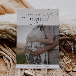 AUDREY Vintage Weihnachtsschwangerschaft Ankündigu Feiertagskarte