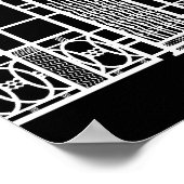 AUDREY'S ART DECO IRONWORK: WEISS AUF SCHWARZ POSTER (Ecke)