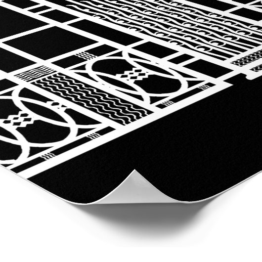 AUDREY'S ART DECO IRONWORK: WEISS AUF SCHWARZ POSTER (Ecke)