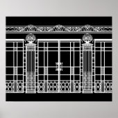 AUDREY'S ART DECO IRONWORK: WEISS AUF SCHWARZ POSTER (Vorne)