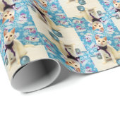 Audrey's Christmas Cat / Kitten Wrapping Paper Geschenkpapier (Rolleneckpunkt)