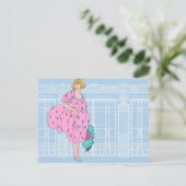 Audrey's Parisian Hat Shop - French Art Deco Postkarte (Stehend Vorderseite)