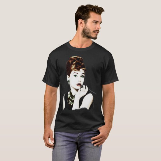 Audry Hepburn T-ShirtAudrey Hepburn - Breakfast At T-Shirt (Vorne ganz)
