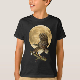 Audubon abgehaltene Eulen-Mond-Shirt Halloween T-Shirt