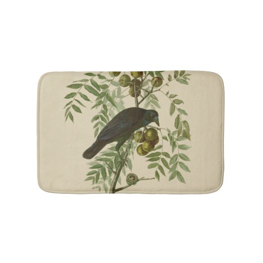 Audubon American Crow Black Bird Badematte (Vorderseite)