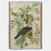 Audubon American Crow Black Bird Decke (Vorderseite Vertikal)