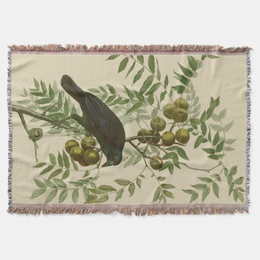 Audubon American Crow Black Bird Decke (Vorderseite)