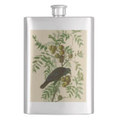 Audubon American Crow Black Bird Flachmann (Vorderseite)