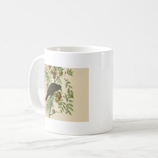 Audubon American Crow Black Bird Kaffeetasse (Vorderseite Links)