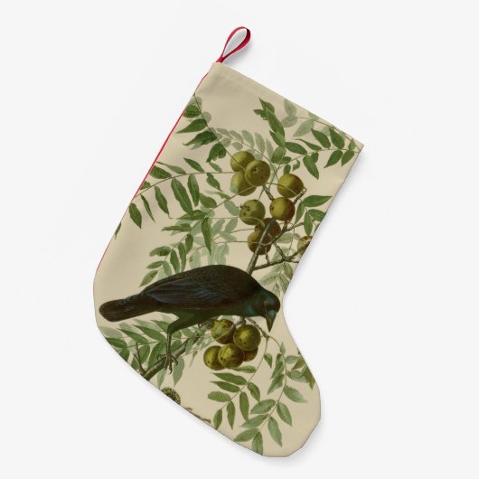 Audubon American Crow Black Bird Kleiner Weihnachtsstrumpf (Vorderansicht (hängend))