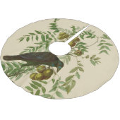 Audubon American Crow Black Bird Polyester Weihnachtsbaumdecke (Schrägansicht)