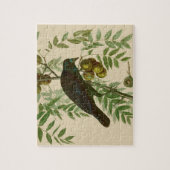 Audubon American Crow Black Bird Puzzle (Vertikal)