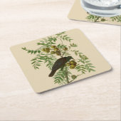 Audubon American Crow Black Bird Rechteckiger Pappuntersetzer (angewinkelt)