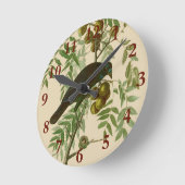 Audubon American Crow Black Bird Runde Wanduhr (Winkel)