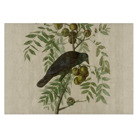 Audubon American Crow Black Bird Schneidebrett (Vorderseite)