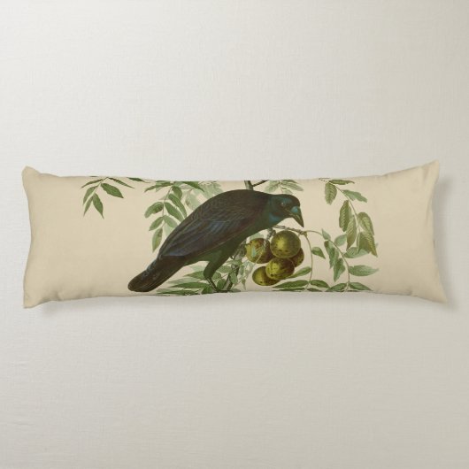 Audubon American Crow Black Bird Seitenschläferkissen (Rückseite)