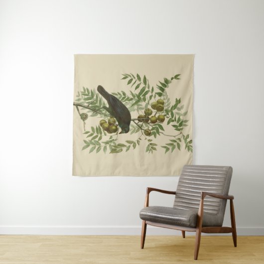 Audubon American Crow Black Bird Wandteppich (Beispiel (Horizontal))