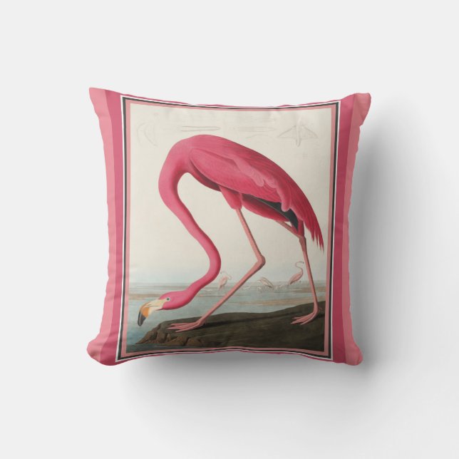 Audubon American Flamingo Kissen (Vorderseite)