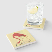 Audubon American Flamingo Painting Steinuntersetzer (Seitenansicht)
