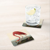 Audubon American Flamingo Rechteckiger Pappuntersetzer (Vor Ort)