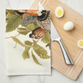 Audubon American Robin Wildlife Bird Illustration Geschirrtuch (Viertel Falte)