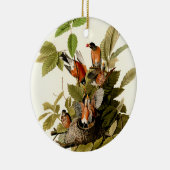 Audubon American Robin Wildlife Bird Illustration Keramik Ornament (Rechts)