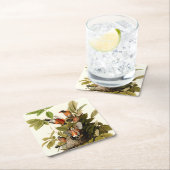 Audubon American Robin Wildlife Bird Illustration Rechteckiger Pappuntersetzer (Vor Ort)