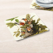 Audubon American Robin Wildlife Bird Illustration Rechteckiger Pappuntersetzer (angewinkelt)