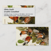 Audubon American Robin Wildlife Bird Illustration Visitenkarte (Vorne/Hinten)